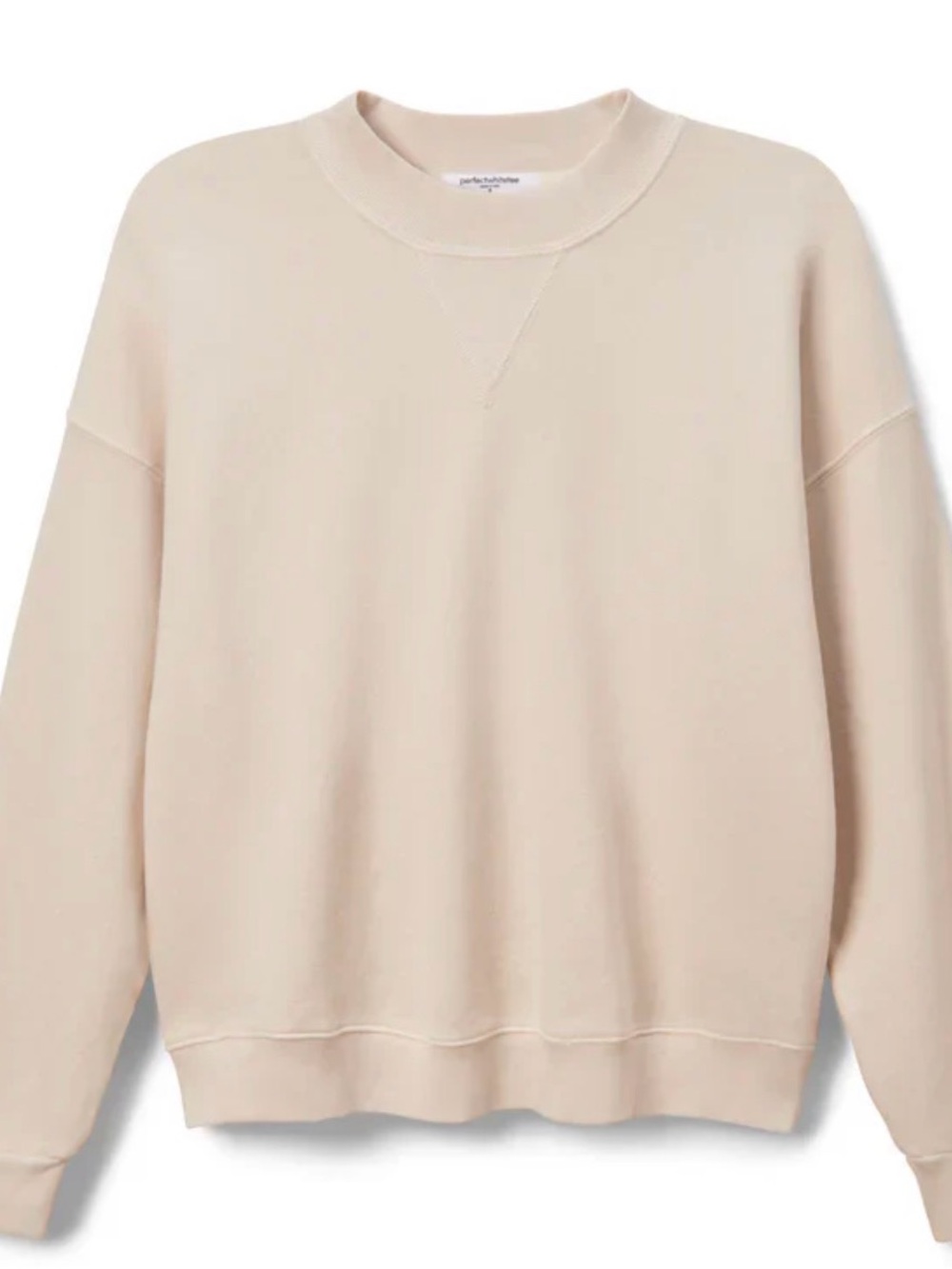NWT Perfectwhitetee Sugar Blake French Terry Oversized Crew Medium